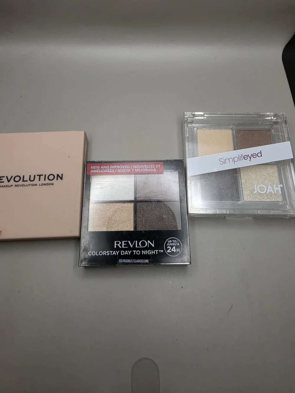 Eyeshadow Trio - Warm Brown, Beige & Shimmer Gold
